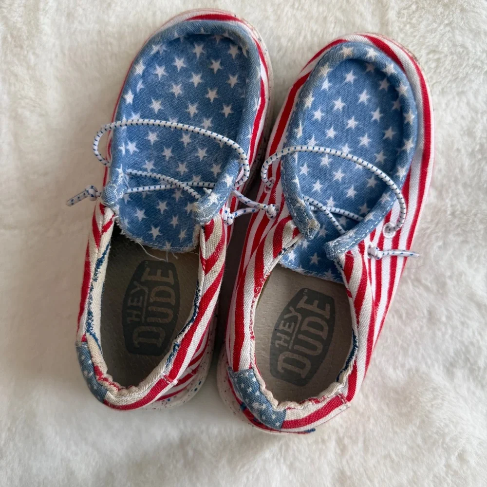 Hey Dude Wally Youth Patriotic Size 11 - Picture 10 of 13